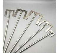 Palette de lame de Type E en acier inoxydable, avec largeur de feuille de 40mm ou 120mm, palette de d'agitateur avec tige, utilisée dans les outils de mélange en laboratoire 1 pièce(80x8x350mm)