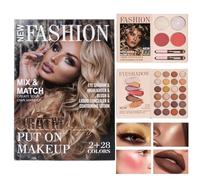 Palette De Maquillage - 30 Couleurs Anti-Cernes Longue Tenue,Palette De Maquillage Pour Les Yeux Style Livre,Pour Fête Voyage Vacances Anniversaire Séances Photo Travail Mariage Soirée Femmes Mariées