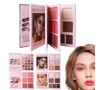 Palette de maquillage - 43 couleurs d' à paupières avec effet chatoyant - Palette de blush à paillettes pour le visage - Pour fête, voyage, anniversaire, travail quotidien, mariage, séance photo