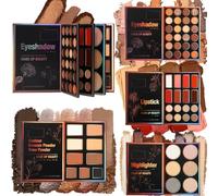 Palette de maquillage 55 couleurs, kit de maquillage tout-en-un avec ombre à paupières, rouge à lèvres, enlumineur, contouring, palette de pliable en forme de livre à 5 couches coffret cadeau