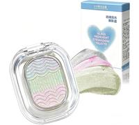 Palette de maquillage avec fard à paupières irisé multichrome et enlumineur scintillant, pour un effet dégradé étincelant sur les joues et les yeux avec changement de couleur (01# Moonlit Glow)