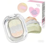 Palette de maquillage avec fard à paupières irisé multichrome et enlumineur scintillant, pour un effet dégradé étincelant sur les joues et les yeux avec changement de couleur (02# Fairy Glow)