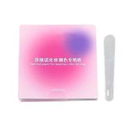 Palette de maquillage - Bloc d'artiste, 100 feuilles de base pour mélange de pigments, dalle imperméable avec revêtement ciré, fournitures de beauté, de teint, brillant et ongles