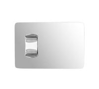 Palette de maquillage en acier inoxydable avec anneau | Clear Stainless Steel Cosmetic Mixing Plate for Foundation, Lipsticks, Eyeshadow, Highlight Powder, Reusable Beauty Tool for Professional