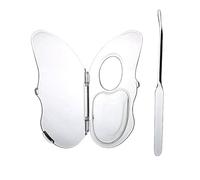 Palette De Maquillage En Acrylique - Palette De De Teint Transparente, Plateau De Mélange De Crème Pliable Avec Stylo Mélangeur De Couleurs Pour De Teint Liquide, Crème, Rouge À Lèvres Et Om