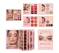 Palette De Maquillage En Forme De Livre | 55 Couleurs Pailletées Longue Tenue,Maquillage Visage Rouge À Lèvres Highlighter Contour | Pour Filles Ados Anniversaire Noël Fête Vacances Mariage