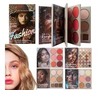 Palette De Maquillage,Fard À Paupières Fusionnable Pour Contour,Palette De Fard À Joues Et Illuminateur | Pour Femmes Filles Types De Peau Anniversaire Noël Fête Rendez-vous Vacances