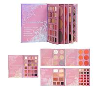 Palette de maquillage Full Face | Blush et rouge à lèvres imperméables et | Palette de livres de maquillage à 5 couches | Pour anniversaires, fêtes de Noël, voyages, fêtes de bureau, mariages