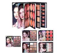Palette de maquillage - Kit de beauté multicolore | 48 couleurs paillettes blush - Poudre ultra pigmentée longue durée - Livre de voyage avec insert pour festivals, partie