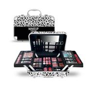 Palette de Maquillage MAKEUP pour Femme | 60 Pièces : Blush, Fard à Paupières, Rouge à Lèvres, Vernis à Ongles | Malette de Rangement | Organisateur | Idée de Coffret Cadeau Beauté | BLACK by Gloss!