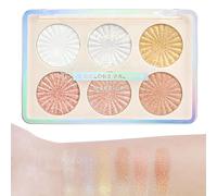 Palette de maquillage professionnel Highligh& Contour Pro, kit de contours, 6 paillettes mates et nacrées