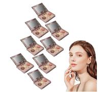 Palette de maquillage tout en un avec la fondation cuite au four et brosse Kabuki rétractable, pile de maquillage de beauté subtile pour la peau mature, le visage et la palette d'ombres (8 boîtes)