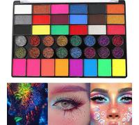 Palette de Maquillage Visage,Maquillage Visage 42 Couleurs | Peinture Pour Le Et Le Corps Pour Adultes Femmes Filles Scène Performance Cosplay Fête Théâtre Et