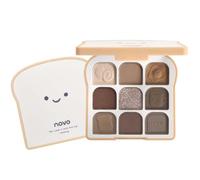Palette de Maquillage Yeux, 9 Couleurs Fard à Paupière Mat et Scintillant, Palette de Maquillage Tout-en-un Fard à Paupières et Blush avec Miroir - Hautement Pigmentée (02#Tons de Terre)