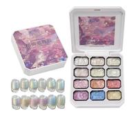 Palette de mélange de couleurs de gel à ongles 12 champs - Cosmétique ergonomique dégradé de couleur 24 g pour ongles, maison, salon, réunion, mariage, voyage | Multifonction, extérieur et intérieur