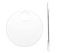 Palette de mélange de maquillage Palette mélange peinture cosmétique transparent en acrylique Plateau peinture avec spatule ronde