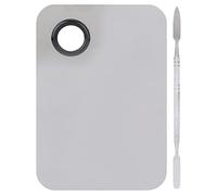 Palette de mélange de maquillage professionnelle en acier inoxydable avec spatule Nail Art pour maîtres de beauté