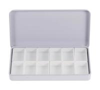 Palette de mélange de peinture, Coffret de peinture aquarelle 12/21/24/45 cases, godets vides, plateau, boîte en fer, palette d'artiste(12grids 3.2ml Pans)