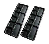 Palette de mélange de peinture divisée avec outil, 2 black | Conception empilable pour regrouper des palettes assorties, 9 puits séparés pour le mélange de couleurs à l ' huile,