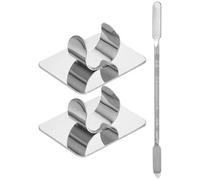 Palette de Mélange en Acier Inoxydable pour Fond de Teint et Manucure | Outil de Maquillage Argenté, Usage en Salons de Beauté et Spectacles, Mélange Fiable, Kit Trois Pièces