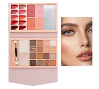 Palette de mise en évidence du contour à la crème - kit de beauté multifonctionnel avec des nuances chatoyantes et mates, maquillage complet de couverture | Palette de fards à paupières et de visage p