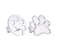 Palette de Nail Art Bague Argenté Alliage, Lot de 2 pour Manucure | Plateau Créatif à Texture Lisse, Facile à Nettoyer, pour Salon, Magasin et Présentation D’œuvres