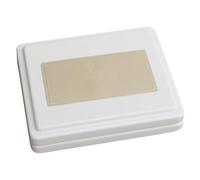 Palette de Nail Art en Céramique Blanche, 12 Puits, pour Manucure | Surface Lisse et Non Poreuse, Compacte à Transporter, pour Maquillage et Présentation de Faux Ongles