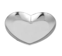 Palette de nail art en forme de cœur en acier inoxydable, plateau de mélange de couleurs pour maquillage DIY, grande taille, pour artistes ongulaires, débutants, professionnels et (Silver)