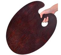 Palette de Peinture à l'huile, Palette de Peinture en Bois Ovale imperméable 16x12 Pouces, Facile à Utiliser avec Support Pouce, palettes faciles Nettoyer pour la l'huile