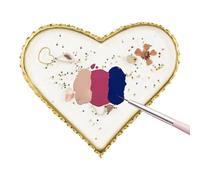 Palette De Peinture À Ongles Et Panneau D'affichage De Maquillage | Plateau En Résine Élégant Avec Bord Doré | Perfect For Girls Practice, Women Beauty Studio, Salon Station, Home Manucure, G