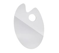 Palette de peinture acrylique transparente, carrée/ovale - Plateau à pigments pour mélange de peinture à l'huile acrylique, facile à nettoyer - Palette de peinture anti-adhésive pour peinture