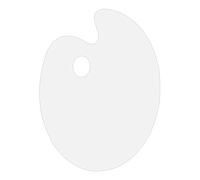 Palette de peinture acrylique transparente ovale en forme de rectangle pour enfants, artistes, aquarelle, art mural, plateau de peinture acrylique transparent avec couvercle, grande taille
