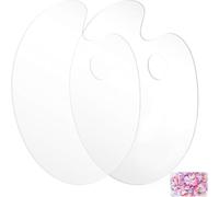 Palette de peinture acrylique transparente, palette de mélange de peintures acryliques, palette d'art ovale, palette de mélange de palette de peinture, palette acrylique ovale transparente, pour peint