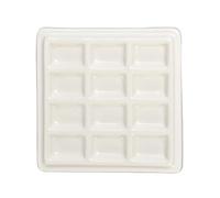 Palette de peinture aquarelle 12 grilles en céramique pour peinture gouache