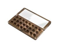 Palette de peinture aquarelle en bois faite à la main, portable, vide, avec boîte magnétique, for artistes de voyage, croquis et fournitures scolaires.(24grid)