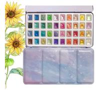 Palette de peinture aquarelle - Ensemble d'eau de 40 couleurs, palette portable compacte, kit de peinture polyvalent | Collection d'aquarelles créatives aidant à concevoir des œuvres d'art soutenant l