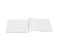 Palette de Peinture Aquarelle, Palettes de Plateau de Peinture, Palette de Peinture en Porcelaine à 12 Puits Palette de Peinture Aquarelle Blanche Anti-poussière pour la Peinture D'ongles
