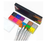 palette de peinture corporelle Palette de peinture for le corps et visage avec 5 pinceaux(2pcs with 6 brushes)