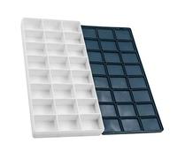 Palette de peinture en plastique avec couvercle en caoutchouc pour artistes, étudiants, enfants (1, bleu)