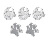 Palette De Peinture Pour Manucure - 5 Plaques En Acier Inoxydable, Griffe De Chat Et Design Circulaire | Accessoire De Fabrication D'art D'ongle De Conception Moderne Créative Pour L'application De Mé