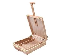 Palette de peinture réglable en bois portable pour artiste pour ranger des marqueurs de peinture artistique, carnet de croquis, dessin, peinture