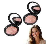 Palette de poudre bronzante et blush cuite - Fond de teint cuit illuminateur - Poudre sculptante marbrée pour le visage, couvrance modulable légère à moyenne, fini naturel semi-mat (GOLDEN)