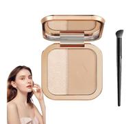 Palette de poudre de contour de contour deux tons, palette de poudre de contour du visage, palette de poudre de contour de contour 2 en 1, durable et imperméable (1 pièce)