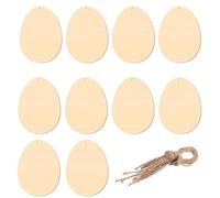 Palette de printemps - Découpe d'œufs en bois à peindre pour travaux manuels | Grain naturel tranché avec précision avec surfaces lisses poncées et trous de suspension pré-percés pour l'école, les
