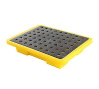 Palette de rétention des déversements de fûts avec Conception étanche et grilles supérieures modulaires pour la prévention des déversements de réservoirs et de fûts d'hui