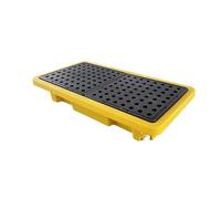 Palette de rétention des déversements de fûts avec Conception étanche et grilles supérieures modulaires pour la prévention des déversements de réservoirs et de fûts d'hui