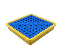Palette de rétention des déversements de fûts avec Conception étanche et grilles supérieures modulaires pour la prévention des déversements de réservoirs et de fûts d'hui