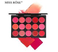 Palette De Rouge À Lèvres Mat 15 Couleurs-Ensemble De Brillant À Lèvres Hydratant Longue Durée Imperméable,Plateau De Rouge À Lèvres Crémeux En Velours Pour Femmes,Gif.1 Pc.