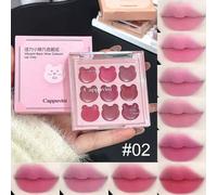 Palette De Rouge À Lèvres Ours 9 Couleurs,Boue Mate,Couleurs Douces Et Chaudes,Blush Pour Joues,Tasse Antiadhésive,Brillant À Lèvres,Beauté Du Visage,Maquillage Cosmétique.02.