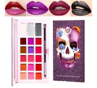 Palette de rouge à lèvres pour les femmes, palette de lèvres de maquillage,Chalent de maquillage pour femmes 18 couleurs hydratantes - Cosmétiques de costumes d'Halloween longue durée pour la rassembl